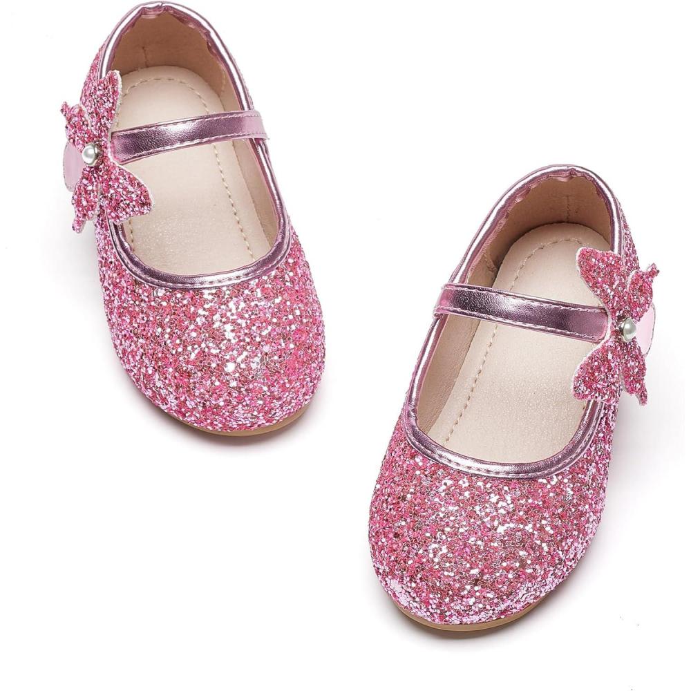 imageKiderence Little Toddler Girls Dress Shoes Ballerina Ballet Flats Kids Mary JanesCk511 Pink