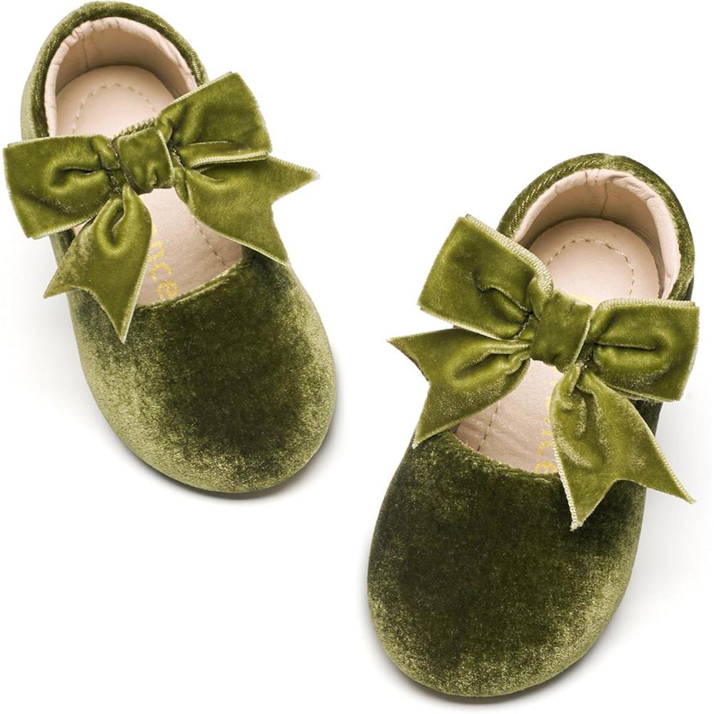 imageKiderence Little Toddler Girls Dress Shoes Ballerina Ballet Flats Kids Mary JanesF609 Green