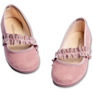 Childrenchic Mary Jane Shoes for Girls – Classic & Comfortable Dress Shoes for Toddlers & Kids – Perfect Flats for School, Play, and Special Occasions (Suede)(Lipstick)