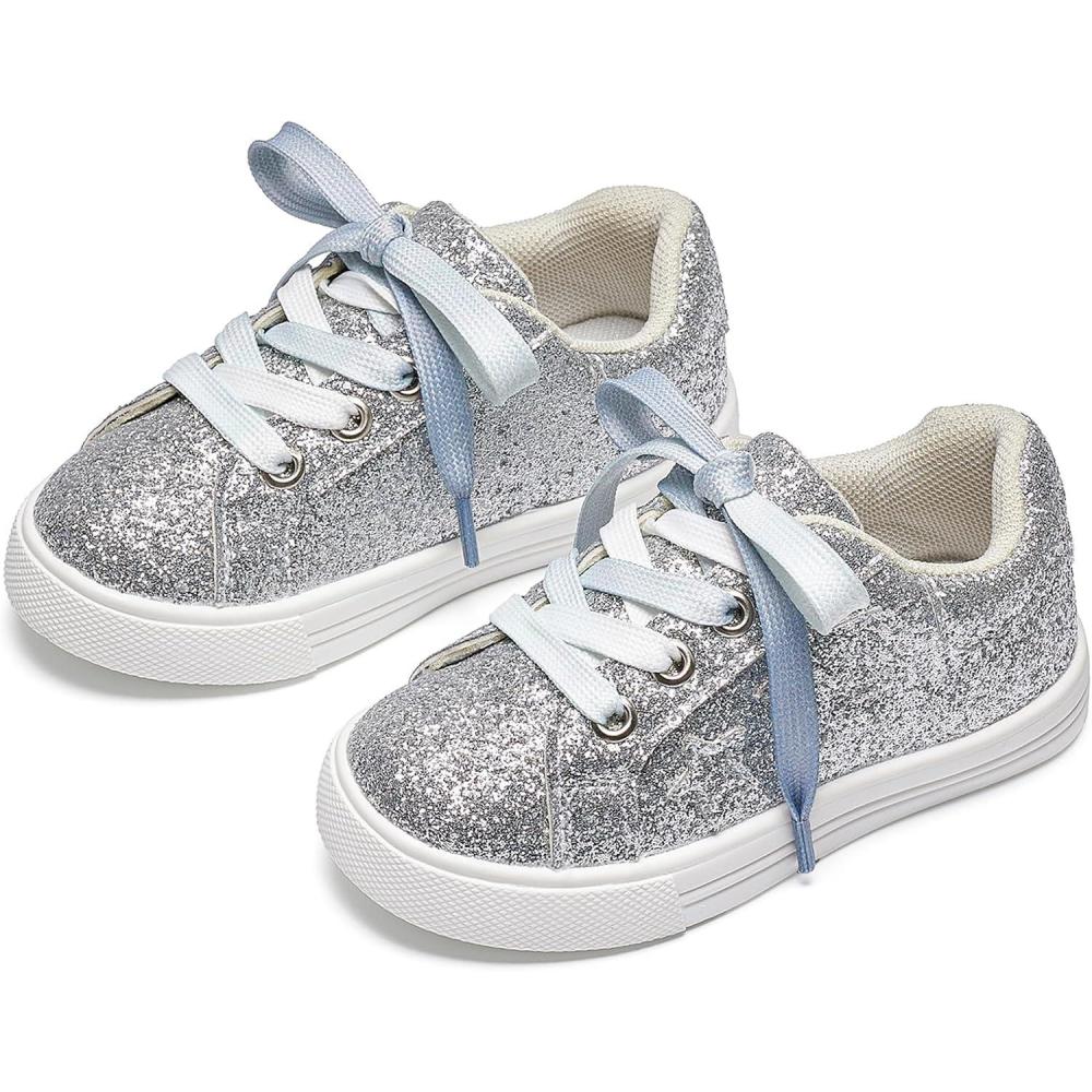 image:imageKiderence Toddler Girls Sneakers Little Girls Running Sports ShoesToddlerLittle KidsCs808silver