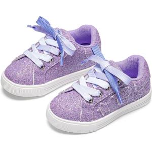 Kiderence Toddler Girls Sneakers Little Girls Running Sports Shoes(Toddler/Little Kids)(Cs808-purple)