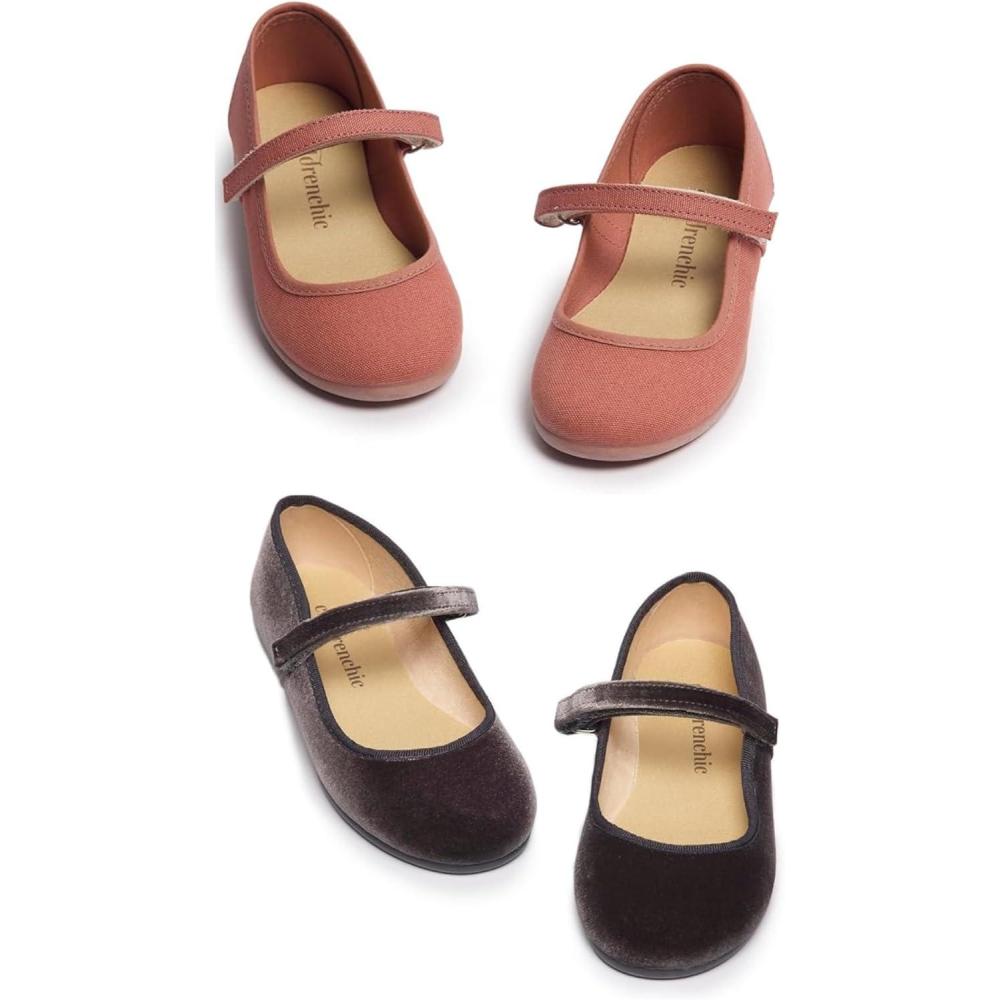 image:imageChildrenchic Mary Jane Shoes for Girls  Classic amp Comfortable Dress Shoes for Toddlers amp Kids  Perfect Flats for School Play and Special Occasions  Rose amp Grey Size 6 Toddler