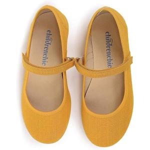 Childrenchic Mary Jane Shoes for Girls – Classic & Comfortable Dress Shoes for Toddlers & Kids – Perfect Flats for School, Play, and Special Occasions (Shimmer)(Mustard)