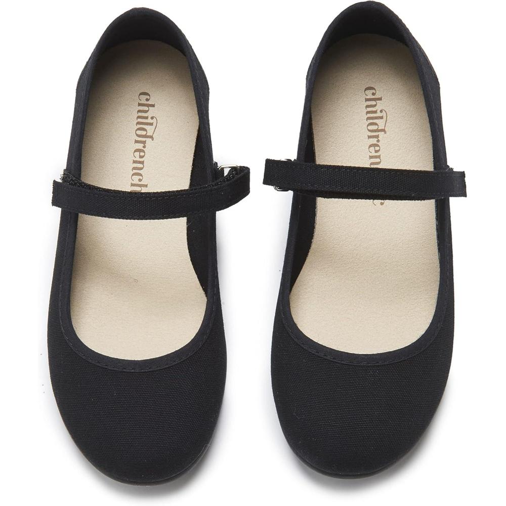 image:imageChildrenchic Mary Jane Shoes for Girls  Classic amp Comfortable Canvas Dress Shoes for Toddlers amp Kids  Perfect Flats for School Play and Special Occasions Canvas Black 11 Little Kid
