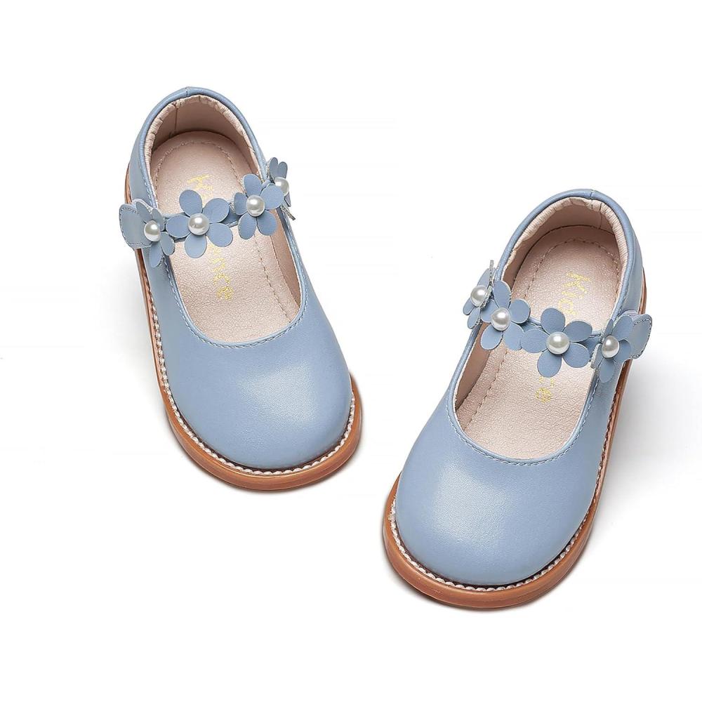 image:imageKiderence Girls Flat Dress Shoes School Oxfords Mary Jane ToddlerLittle KidsCk501 Blue