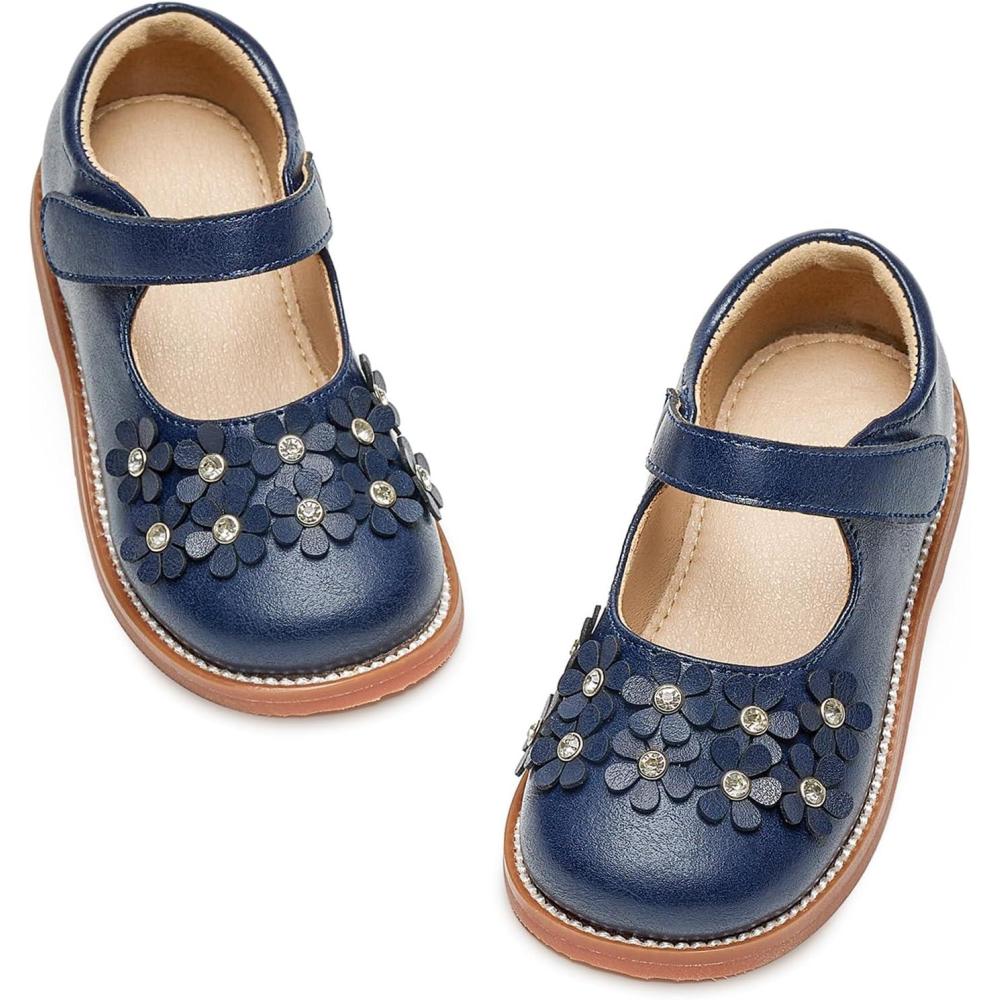 image:imageKiderence Girls Flat Dress Shoes School Oxfords Mary Jane ToddlerLittle KidsCk506 Navy Blue