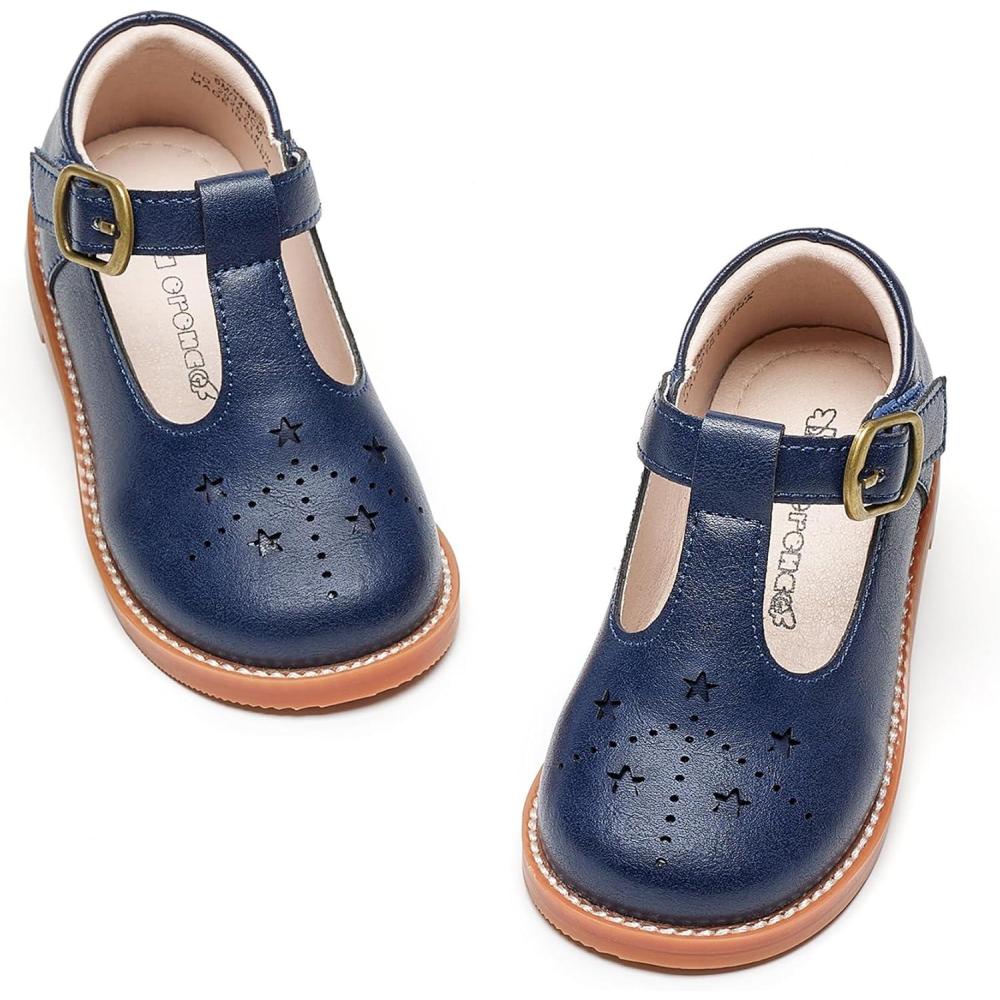 image:imageKiderence Girls Flat Dress Shoes School Oxfords Mary Jane ToddlerLittle KidsCx02 Navy Blue
