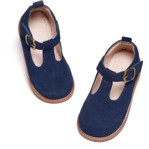 Kiderence Girls Flat Dress Shoes School Oxfords Mary Jane (Toddler/Little Kids)(F655 Navy Blue)