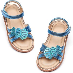 Kiderence Toddler Girls Sandals Little Girls Kids Shoes Girls Sandals Toddler(Ck554 Blue)