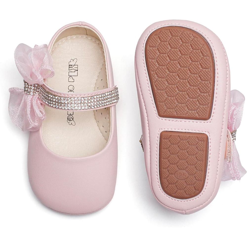 image:imageKiderence Baby Girls Prewalker Mary Jane Flats Bowknot Princess Dress Shoes InfantToddlerCb03 Pink