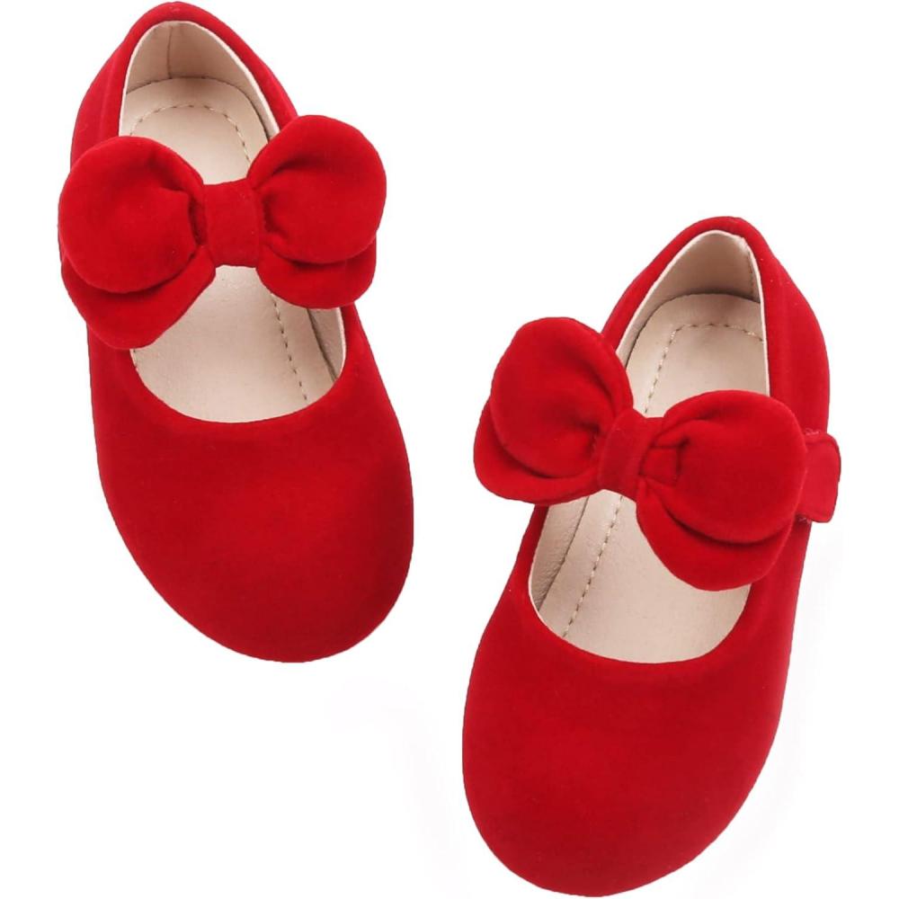 image:imageKiderence Little Toddler Girls Dress Shoes Ballerina Ballet Flats Kids Mary JanesCk212 Red