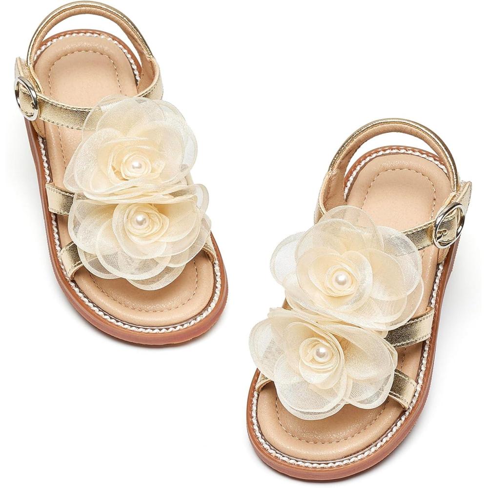 image:imageKiderence Toddler Girls Sandals Little Girls Kids Shoes Girls Sandals ToddlerCk553 Gold