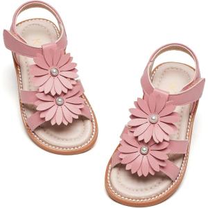 Kiderence Toddler Girls Sandals Little Girls Kids Shoes Girls Sandals Toddler(Ck305-pink-aa)