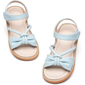 Kiderence Toddler Girls Sandals Little Girls Kids Summer Shoes Toddler Sandals(Ck930 Light Green)