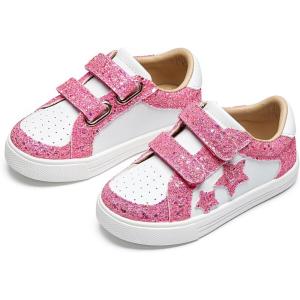 Kiderence Toddler Girls Sneakers Little Girls Running Sports Shoes(Toddler/Little Kids)(Cs802-rose Red)
