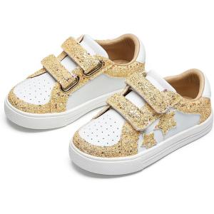 Kiderence Toddler Girls Sneakers Little Girls Running Sports Shoes(Toddler/Little Kids)(Cs802-yellow)