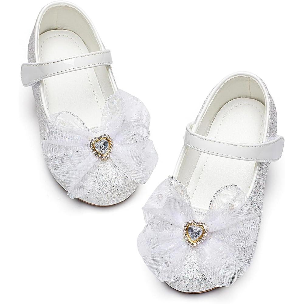 image:imageKiderence Little Toddler Girls Dress Shoes Ballerina Ballet Flats Kids Mary JanesCk611 White