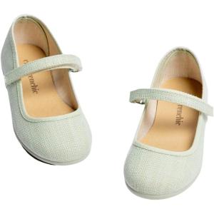 Childrenchic Mary Jane Shoes for Girls – Classic & Comfortable Dress Shoes for Toddlers & Kids – Perfect Flats for School, Play, and Special Occasions (Canvas)(Mint)