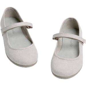 Childrenchic Mary Jane Shoes for Girls – Classic & Comfortable Dress Shoes for Toddlers & Kids – Perfect Flats for School, Play, and Special Occasions (Canvas)(Grey)