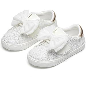 Kiderence Toddler Girls Sneakers Little Girls Running Sports Shoes(Toddler/Little Kids)(Cs809-white)