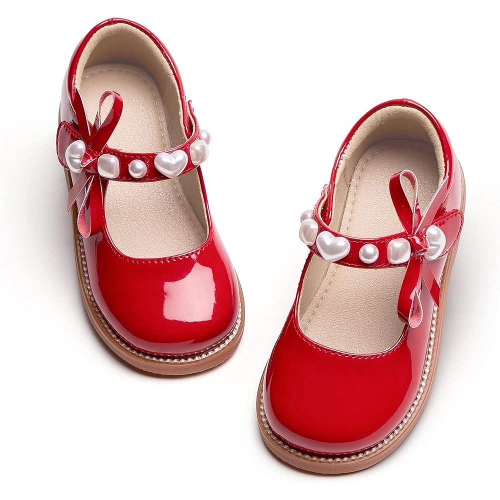 image:imageKiderence Toddler Little Girl Mary Jane Dress Shoes School Oxford for Girls FlatsCk961 Red