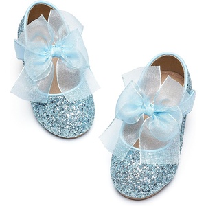 Kiderence Toddler Girls Dress Shoes Little Kids Mary Janes Ballet Flats Toddler(Ck351 Blue)
