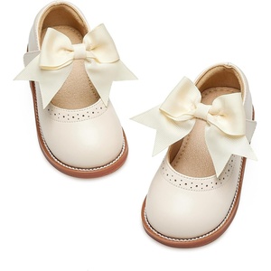 Kiderence Toddler Little Girl Mary Jane Dress Shoes School Oxford for Girls Flats(Ck960 Off White)