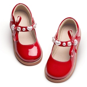 Kiderence Toddler Little Girl Mary Jane Dress Shoes School Oxford for Girls Flats(Ck961 Red)